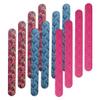 12 Nail File Emery Boards Dual Sided Buffer Nail Filing Tools Smoothing Manicure Pedicure TSA Travel Friendly Professional DIY Fashionable Design Pink Blue Purple view 1