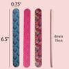 12 Nail File Emery Boards Dual Sided Buffer Nail Filing Tools Smoothing Manicure Pedicure TSA Travel Friendly Professional DIY Fashionable Design Pink Blue Purple view 3