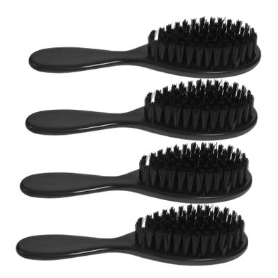 HONMEET 4pcs Beard Brush Shave Brush for Men Barber Brushes Soft Bristles Grooming Brush Hair Barber Tool Black