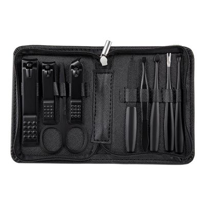 SOESFOUFU Nail Art and Beauty Cuticle Kit Eyebrow Trimmer Scissors Plucker Tweezers Nail Clippers