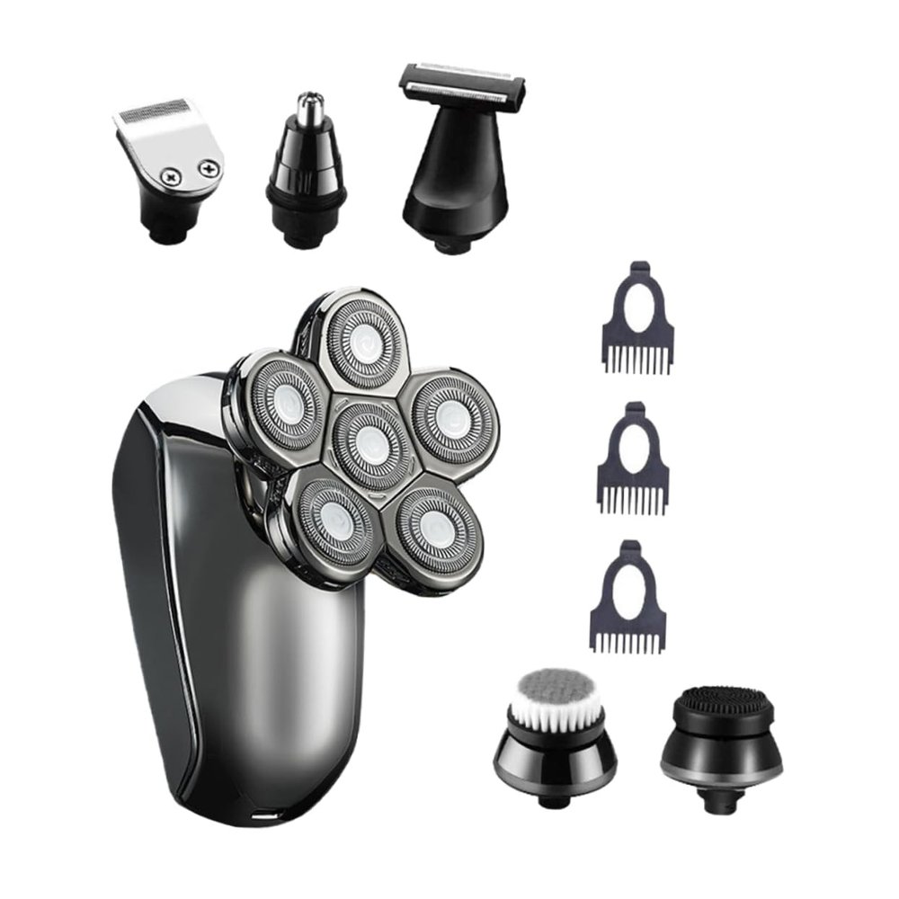 PAMINGONO 1set Rechargeable Electric Razor for Men Six Head Electric Shaver Multi-Functional Beard Shaver for Home and Travel Lightweight and Design