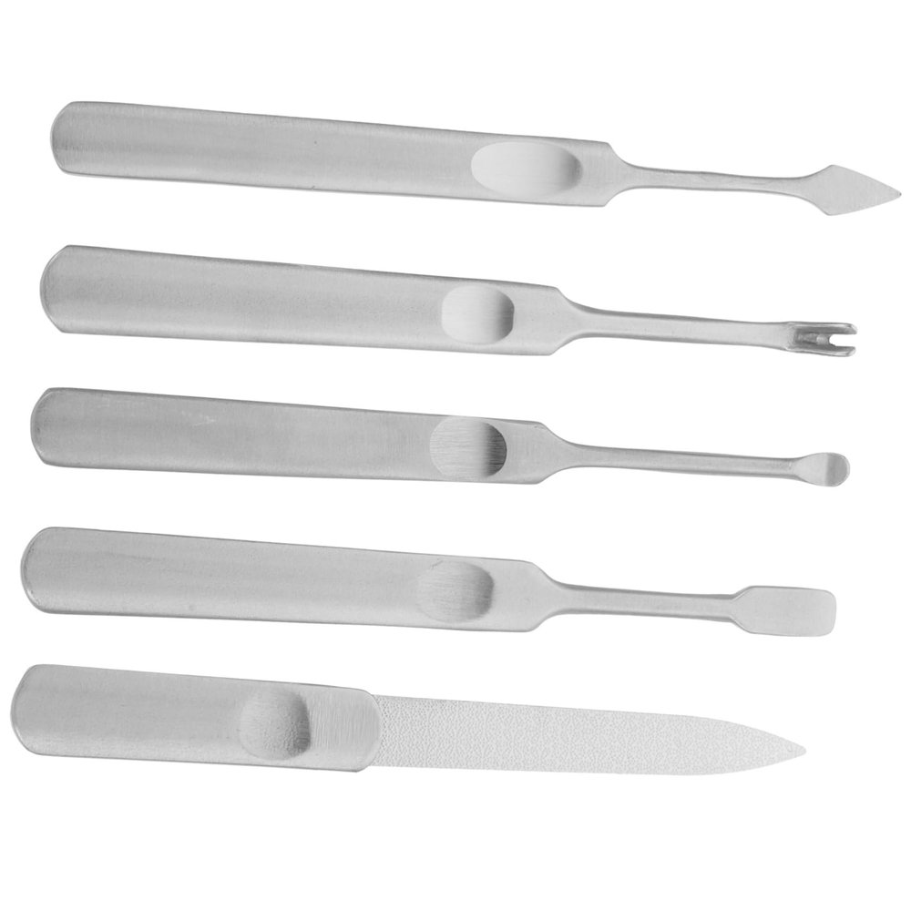Beatifufu 5pcs Professional Nail Tools Set Includes Nail Clippers Cutter File Callus Remover Fork Ear Pick for Seniors Home Use