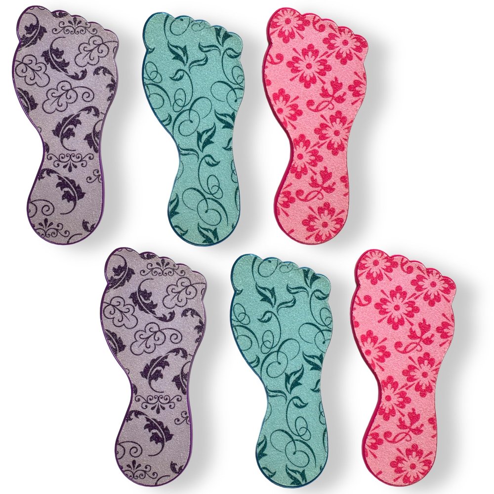 6pc ALAZCO Foot File Callus Remover for Feet Heel Exfoliate Pumice Stone Diabetic Feet Scrubber Dead Skin Remover Salon SPA DIY & Professional Pedicure Tools Washable TSA & Travel Friendly