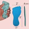 6pc ALAZCO Foot File Callus Remover for Feet Heel Exfoliate Pumice Stone Diabetic Feet Scrubber Dead Skin Remover Salon SPA DIY & Professional Pedicure Tools Washable TSA & Travel Friendly view 3