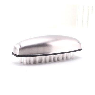 Beatifufu Nail Brush for Cleaners 2pcs Set Stainless Steel Nylon Hand Brush for Gentle Nail Cleaning