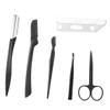 NOLITOY Eyebrow Razor Tweezers Set for Women Comb Scissors Shaper Makeup Tools for Home Go view 1