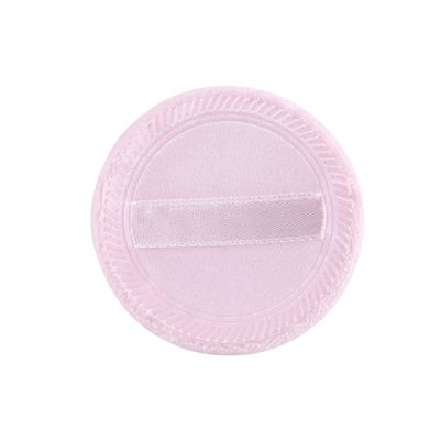 Baluue 10pcs Velour Powder Puff for Makeup Washable Cosmetic Sponges with Rayon Ribbon for Smooth Foundation Application Random Colors for Home Travel Use