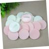 Baluue 10pcs Velour Powder Puff for Makeup Washable Cosmetic Sponges with Rayon Ribbon for Smooth Foundation Application Random Colors for Home Travel Use view 4