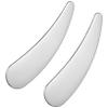BIUDECO 2pcs Mini Skincare Spatula Facial Scraper for Makeup Small Beauty Scoop Stainless Steel Tool view 1