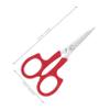 SOESFOUFU Professional Makeup Scissor Set 2pcs Brow Scissors Eyebrows Scissors Trimmer Scissor Effortless Portable Red view 2