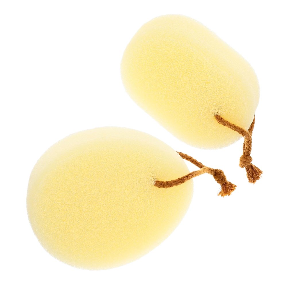 FOMIYES 2pcs Bath Scrubber Sponge Soft Exfoliating Shower Body Wash Sponges for and Skin Care Lightweight and Convenient for Home Travel