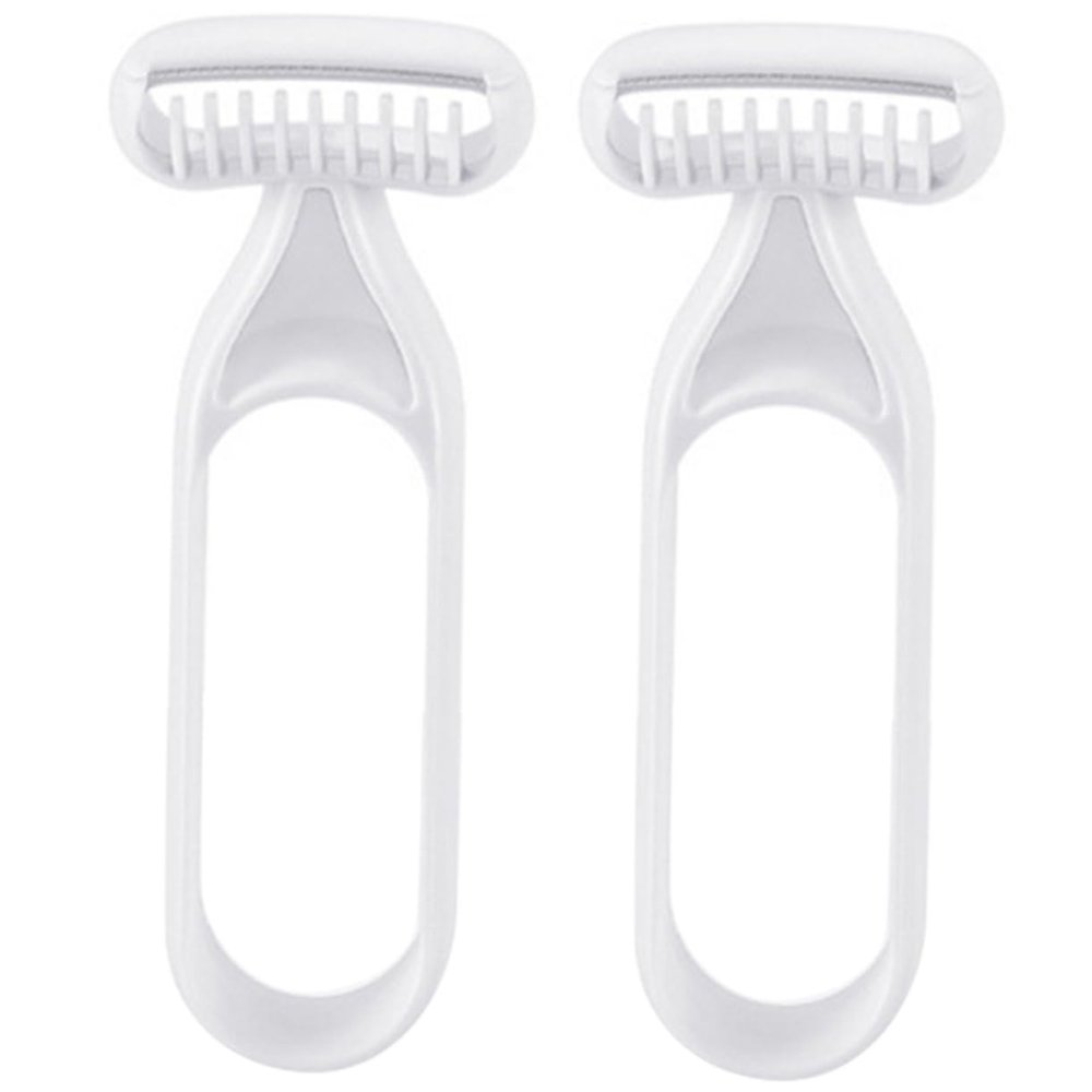 NOLITOY 2pcs Body Hair Trimmers for Women Safe Manual Razor for Armpit and Leg Hair Removal Precision Design for Smooth Shaving for Daily Use and Travel Grey