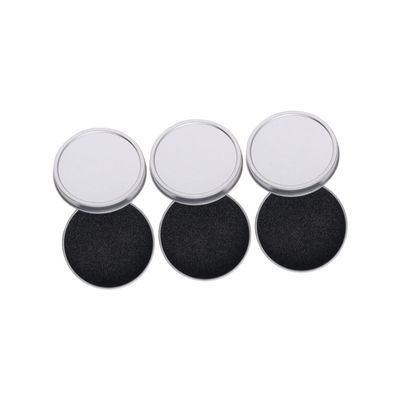 Baluue 3pcs Creative Round Iron Makeup Brush Cleaner Box Dry Cleaning Sponge for Quick Makeup Brush Removal Efficient and Reusable Tool for Busy Women