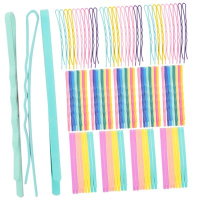 SKISUNO 140pcs Shaped Bobby Pins Hair Clip Hair Barrette Bangs Clips Accessories Simple Design Candy for Women