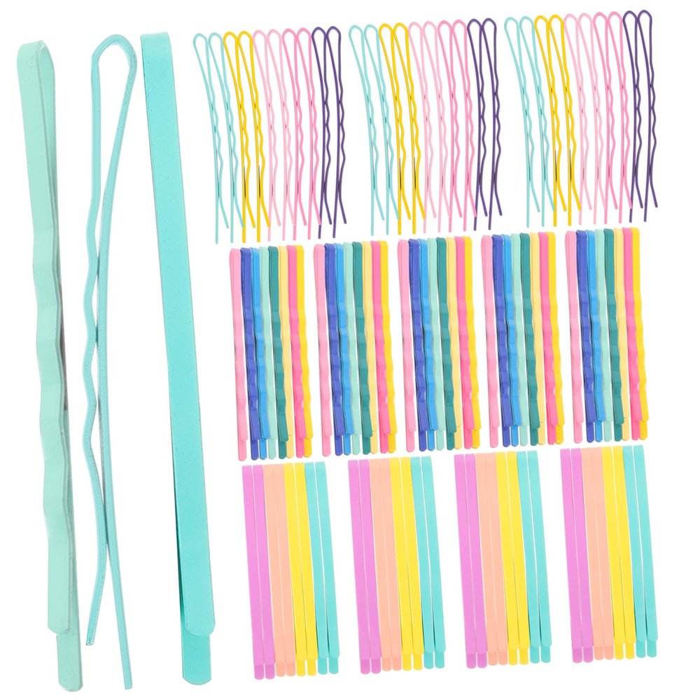 SKISUNO 140pcs Shaped Bobby Pins Hair Clip Hair Barrette Bangs Clips Accessories Simple Design Candy for Women
