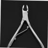 Ipetboom 2pcs Stainless Steel Cuticle Nipper and Dead Skin Removal Tool Ergonomic Scissors Plier with Rasp for Manicure and Pedicure Silver view 2