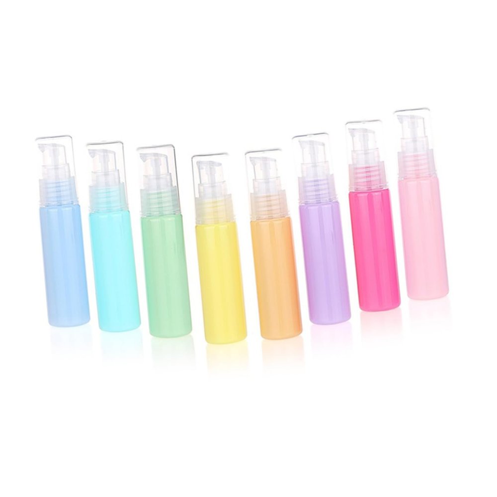 Beatifufu 12pcs Colorful Travel Lotion Bottles Set Portable Sample Containers for Shampoo and Cosmetic Use Random Colors for Travel and Storage