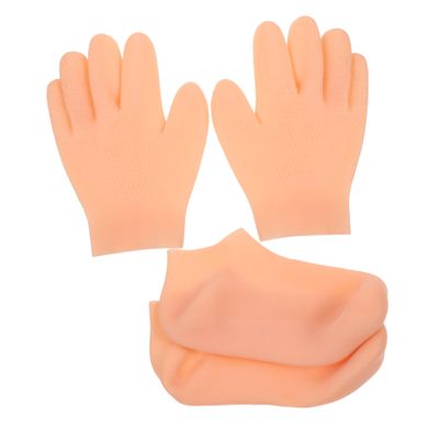 FRCOLOR 1set Moisturizing Gloves and Socks for Women Soft Hand and Foot Care for Dry Skin for Overnight Hydration and Skin Nourishment Combination