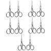 FOMIYES 10pcs Eyebrow Scissors Stainless Steel Grooming Scissors for Women for Eyebrows and Beard and Comfortable Handle view 1