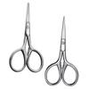 FOMIYES 10pcs Eyebrow Scissors Stainless Steel Grooming Scissors for Women for Eyebrows and Beard and Comfortable Handle view 2