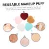 Baluue 5pcs Portable Makeup Removal Heart Shaped Reusable Facial Cleansing for Travel view 2