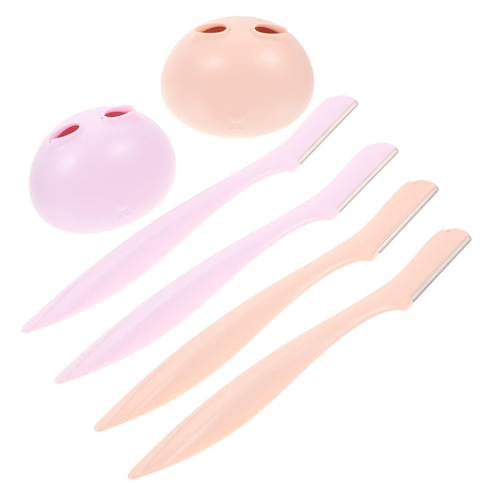 HAPINARY 4pcs Eyebrow Shavers for Women Mini Facial Hair Razors with Ergonomic for Beginners for Eyebrow Shaping and Trimming Includes Colors Romantic Purple