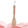 Baluue Bath Back Brush Double-Sided Bristle Brush Long Handled Shower Cleaning Tool Wood Handle view 2
