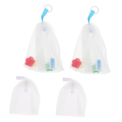 Baluue 4pcs Soap Foaming Net Making to Use Facial Foaming Nets Exfoliating Pouches for Skin Massage