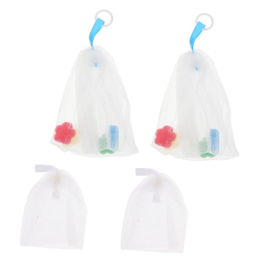 Baluue 4pcs Soap Foaming Net Making to Use Facial Foaming Nets Exfoliating Pouches for Skin Massage