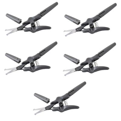 FOMIYES 5pcs Nose Hair Scissors for Men Women Precision Facial Hair Trimmer Comfortable Handle for Eyebrow Shaping Beard Grooming Tool