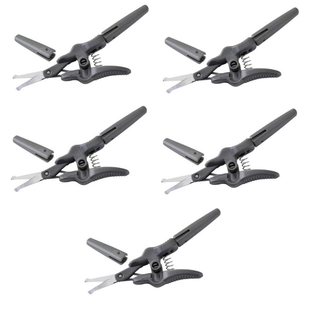 FOMIYES 5pcs Nose Hair Scissors for Men Women Precision Facial Hair Trimmer Comfortable Handle for Eyebrow Shaping Beard Grooming Tool