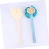 Baluue 2pcs Long Handle Bath Brush Soft Bristles for Exfoliating and Cleaning Back for Daily Body Care Home Bathroom Accessories Blue Beige view 3