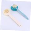 Baluue 2pcs Long Handle Bath Brush Soft Bristles for Exfoliating and Cleaning Back for Daily Body Care Home Bathroom Accessories Blue Beige view 4