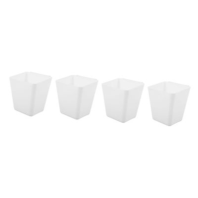 FRCOLOR 4pcs Hanging Cup Holder Cart Space-saving Organizer for Beauty Salon Plastic Bucket for Makeup and Tools for Home and Store Use