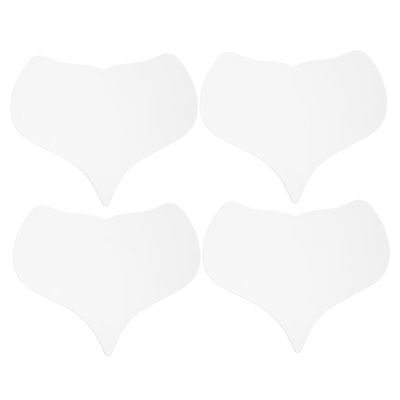 NOLITOY 4pcs Reusable Silicone Chest Patch Transparent -wrinkle Chest Stickers for Easy Use Adhesive Design for for Care and Wrinkle Prevention