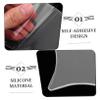NOLITOY 4pcs Reusable Silicone Chest Patch Transparent -wrinkle Chest Stickers for Easy Use Adhesive Design for for Care and Wrinkle Prevention view 3