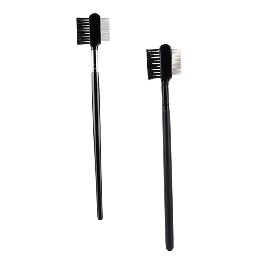 Baluue 2pcs Eyebrow Brush and Eyelash Comb Dual-ended Portable Makeup Tool for Eyebrow Shaping and Lash Separation Travel-friendly Beauty Accessories