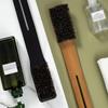 Bath Brushes for Wet and Dry, Natural Bristle Hair Skin Brush, Body Brush Environmental Protection Solid Wood, Curved Long Handle Back Brush(Black,17.3 * 2.4inches*1) view 3