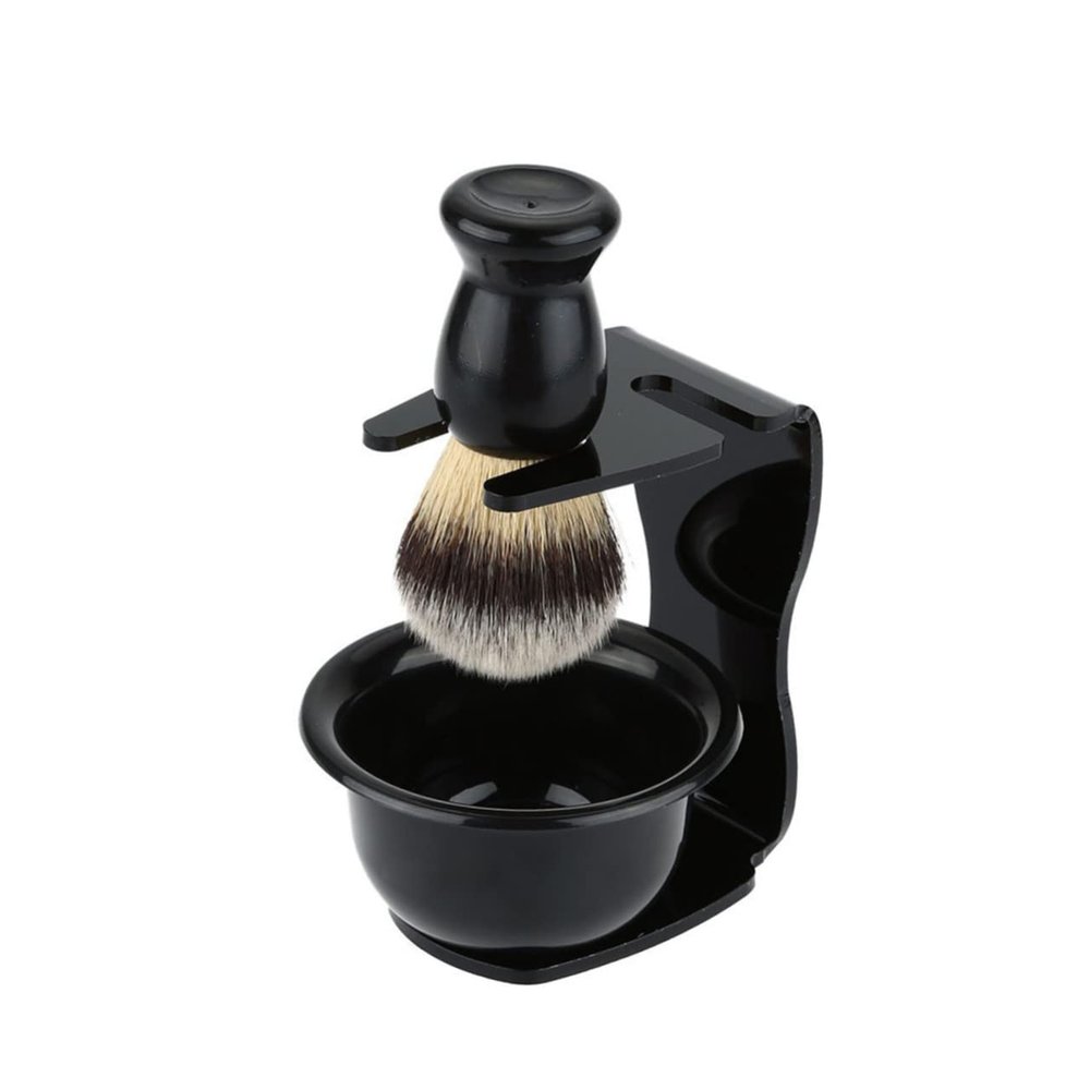 TOVINANNA Facial Cleaning Kit Shaving Brush Stand Bowl Set Acrylic Brush Razor for Men
