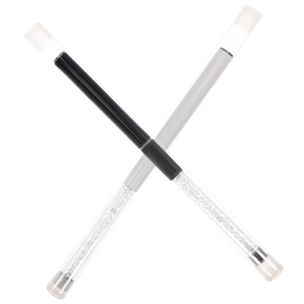Beatifufu 2pcs Eyelash Brush Applicator Spiral Fiber Mascara Wands for Lash Makeup for Professional and Home and Black Colors
