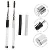 Beatifufu 2pcs Eyelash Brush Applicator Spiral Fiber Mascara Wands for Lash Makeup for Professional and Home and Black Colors view 2