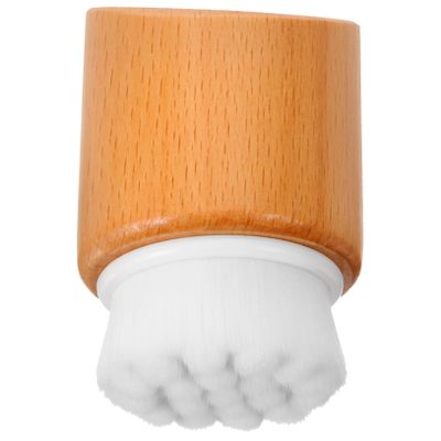 Beatifufu Facial Cleansing Brush Natural Beech Wood Handle Easy to Use Face Scrubber Deep Clean Exfoliating Travel-friendly