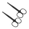 Beatifufu 2pcs Metal Nose Hair Cutters Stainless Steel Eyebrow Scissors Small Round Head Scissors for Beard Mustache view 1