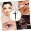 Beatifufu 2pcs Metal Nose Hair Cutters Stainless Steel Eyebrow Scissors Small Round Head Scissors for Beard Mustache view 3