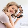 4 Way Mirrors for Braiding Hair, Travel Mirrors for Makeup, Adjustable Trifold Barber Mirrors, Haircut Makeup Mirrors for Men and Women Braiding, Hair Styling Mirrors view 2