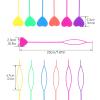 12Pcs Quick Hair Beader Tool Elastic Braiding Set Ponytail Maker Simple Pull Through Tools Black French Threader Braids Loop for Women Girls Plait Styling Accessories Supplies (Colorful) view 2