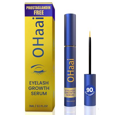 Prostaglandin-Free Eyelash Growth Serum for Thicker Longer Fuller Lashes, Lash Enhancing Serum, Lash Boost, Eyelash Lift, Vegan & Cruelty-Free for Sensitive Eyes, 3ml, 90-Day Supply
