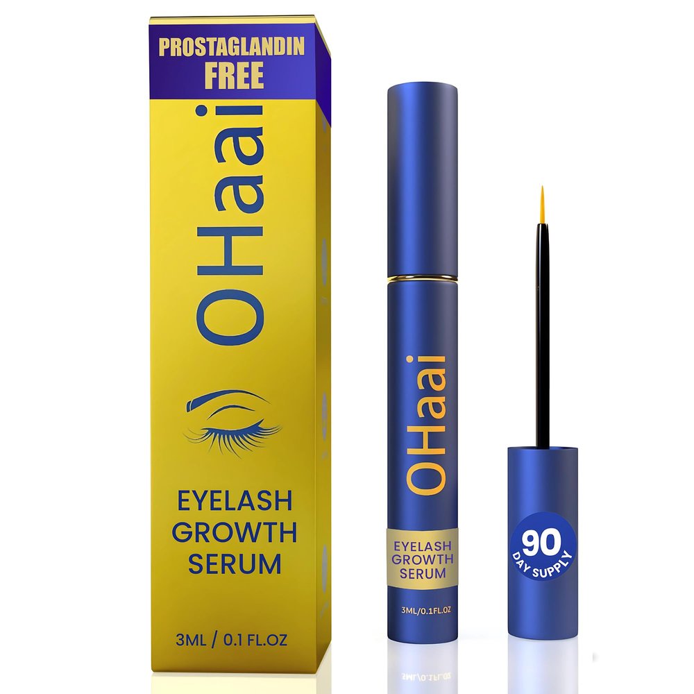 Prostaglandin-Free Eyelash Growth Serum for Thicker Longer Fuller Lashes, Lash Enhancing Serum, Lash Boost, Eyelash Lift, Vegan & Cruelty-Free for Sensitive Eyes, 3ml, 90-Day Supply