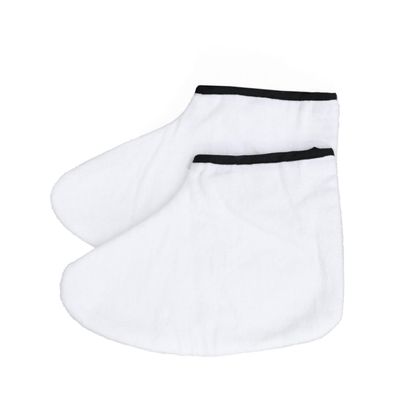 Beatifufu 1pair White Moisturizing Wax Therapy Foot Covers for and Insulation for and Professional Use