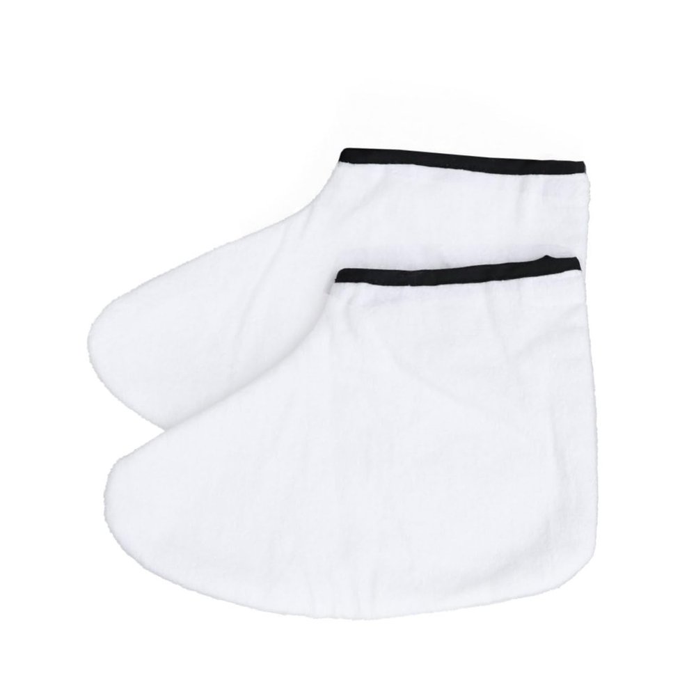 Beatifufu 1pair White Moisturizing Wax Therapy Foot Covers for and Insulation for and Professional Use